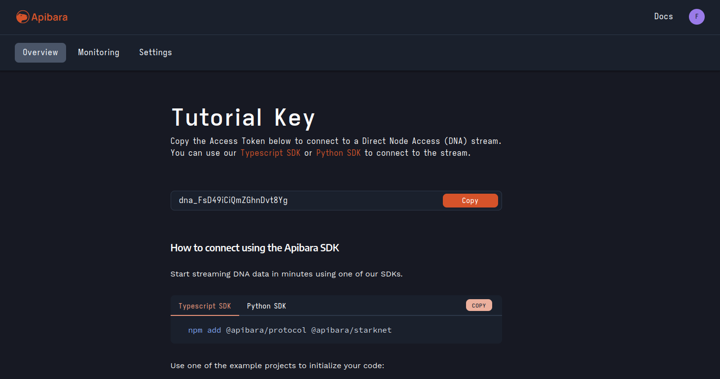 Copy API Key